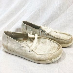 Light gray hey-dude look alike slipper shoes